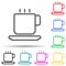 a cup of coffee multi color style icon. Simple thin line, outline vector of web icons for ui and ux, website or mobile application