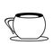 Cup coffee plate utensil outline