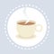 Cup coffee shopping icon hot drink shop concept flat