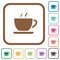Cup of coffee simple icons