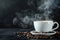 A Cup of Coffee With Steam Rising