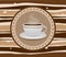 Cup of coffee stripey background