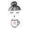 Cup coffee vector cafe beverage drink girl hair pretty