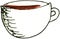 Cup of Coffee Whimsical Graphic Art