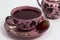 Cup with `Colada Morada` purple wash