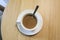 Cup of delicious espresso coffe