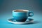 A cup of delicious strong black coffee. Illustration AI Generative