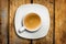 Cup Espresso Coffee Saucer Wooden Table