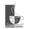 Cup of FAVORITE COFFEE. Vector illustration for logos, brands, stickers and thematic designs