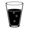 Cup glass coffee caffeine drink pictogram