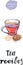 Cup of healthy and tasty traditional herbal rooibos red beverage