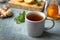 Cup of hot tea as natural cough remedy