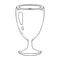 Cup icon. Vector illustration of the award in the form of a cup. Hand drawn cup for winning or participating in the competition