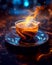 Cup of Magic Coffee with Sparkles - AI generated