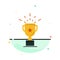 Cup, Medal, Prize, Trophy Abstract Flat Color Icon Template