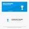Cup, Medal, Prize, Trophy SOlid Icon Website Banner and Business Logo Template
