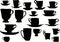 Cup silhouettes collection