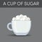 A cup of sugar, vector