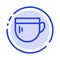 Cup, Tea, Coffee, Basic Blue Dotted Line Line Icon