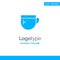 Cup, Tea, Coffee, Basic Blue Solid Logo Template. Place for Tagline