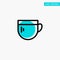 Cup, Tea, Coffee, Basic turquoise highlight circle point Vector icon