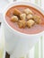 Cup Of Tomato Soup With Croutons