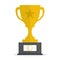 Cup trophy champion icon gold. Vector illustration