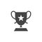 Cup trophy glyph icon. Game UI and UX element. Symbol of award for victory, first place, winning tournament