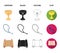 A cup of wine, Islamic beads, ten commandments, tanakh. Religion set collection icons in cartoon,black,outline,flat