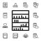 Cupboard, books flat vector icon in books pack