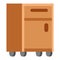 Cupboard isolated vector illustration.