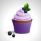 Cupcake with black currant