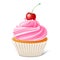 Cupcake with cherry