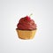 Cupcake. Cherry cupcake. Chocolate cupcake vector illustration