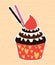 Cupcake Cherry Vector