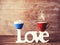 Cupcake, coffee and word Love