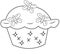 Cupcake coloring page