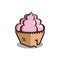 Cupcake Cream Cake Shop House Logo Illustration