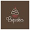 Cupcake cream chocolate design background