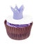 Cupcake with crown isolated