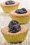 Cupcake with dried bite size prune