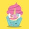 CUPCAKE EMOJI BLUE UNICORN 02