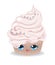 Cupcake with funy face