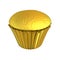 Cupcake golden shiny gold cup cake