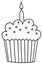 Cupcake For Holiday Coloring Page For Kids To Boost Creativity