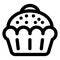 Cupcake Outline bold Vector Icon which can be easily modified or Edited