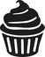 Cupcake pictogram vector