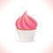 Cupcake with pink icing