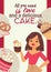 Cupcake poster design bakery cake dessert card illustration. Muffin holiday sweet party background design.