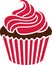 Cupcake with red cream